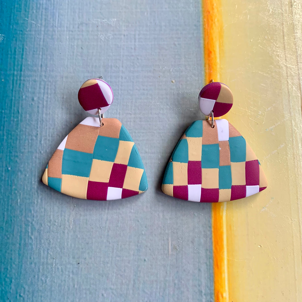 The Bryn | Bargello Polymer Clay Earrings